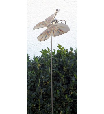 Gartenstecker Schmetterling aus Edelstahl am Stab ca.75cm