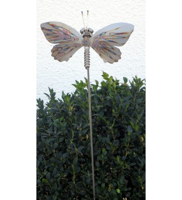 Gartenstecker Schmetterling aus Edelstahl am Stab ca.75cm